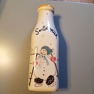 Vintage Santa's Milk milk bottle nwt